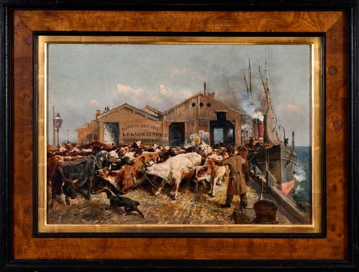 Lot #26 William Woodhouse Oil on Canvas Painting with a Starting Bid of $3,000
