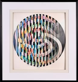 Lot #29 Yaacov Agam Agamograph Signed and Numbered with a Starting Bid of $200