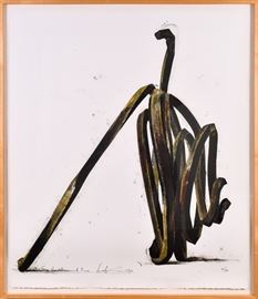 Lot #45 Bernar Venet Lithograph on Paper with a Starting Bid of $2,000