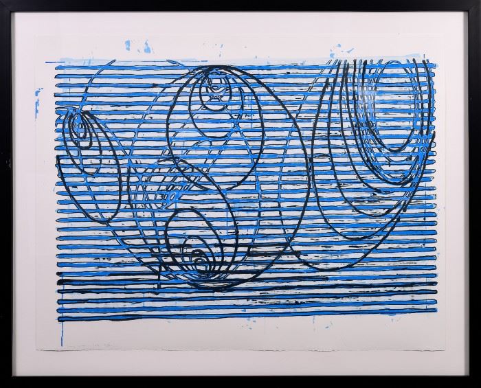 Lot #48 Terry Winter Screenprint on Paper with a Starting Bid of $100