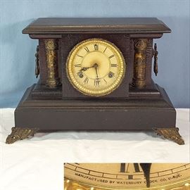 Clock Waterbury Mantle Column