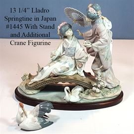 Figurine Lladro Springtine In Japan Crane