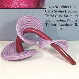 Glass Art Vitrix Studio Thomas Buechner III Heechee Probe Sculpture