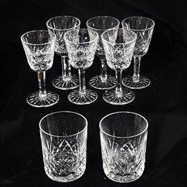 Glass Crystal Waterford Lismore Cordials Whiskeys