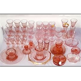 Glass Depression Era Elegant Pink Glass