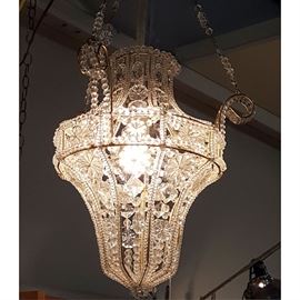 Lighting Crystal Drape Hanging Pendant Chandelier