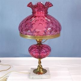 Lighting Fenton Glass Cranberry