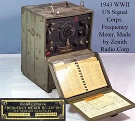 Militaria WWII Radio US Signal Corps Frequency Meter