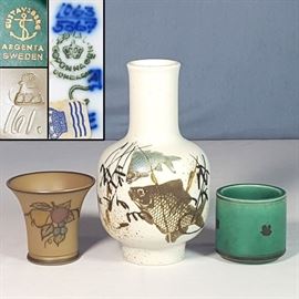 Porcelains Scandinavian Mid Century Royal Copenhagen Gustavsberg Hjorth