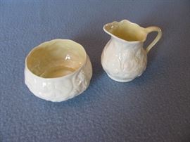 Beleek Creamer & Sugar 6th Mark