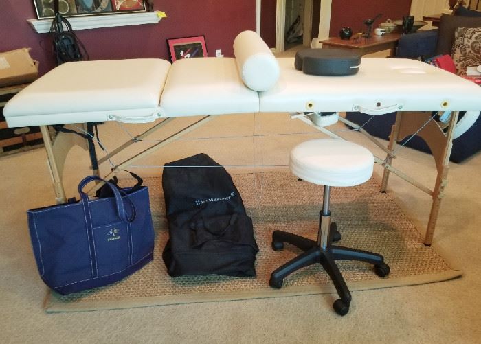 Massage Table & Medical Rolling Stool