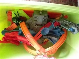 Hot Wheels track and set up 