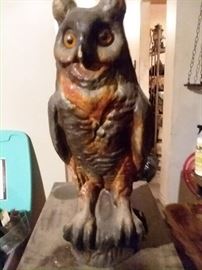 large papier mache owl, good old