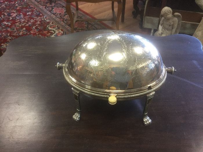 Silver plate domed server