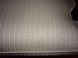 Neutral dark wood accent chair