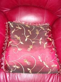 Red leather recliner