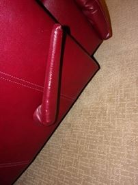 Red leather recliner