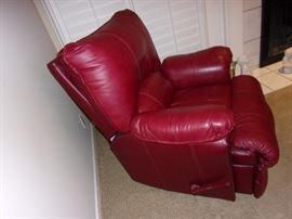 Red leather recliner