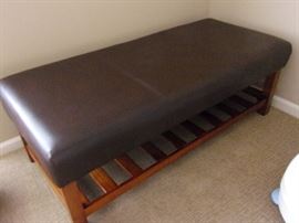 Threshold Faux Leather Cocktail Ottoman