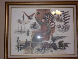 Ken Brady signed art Ames Co. oldest US company and its role throughout the times.