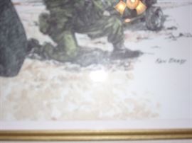 Ken Brady signed art Ames Co. oldest US company and its role throughout the times.