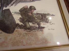 Ken Brady signed art Ames Co. oldest US company and its role throughout the times.