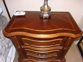Pair of Chris Madden 3 drawer night stand chest dressers