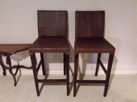2 Rattan Barstools