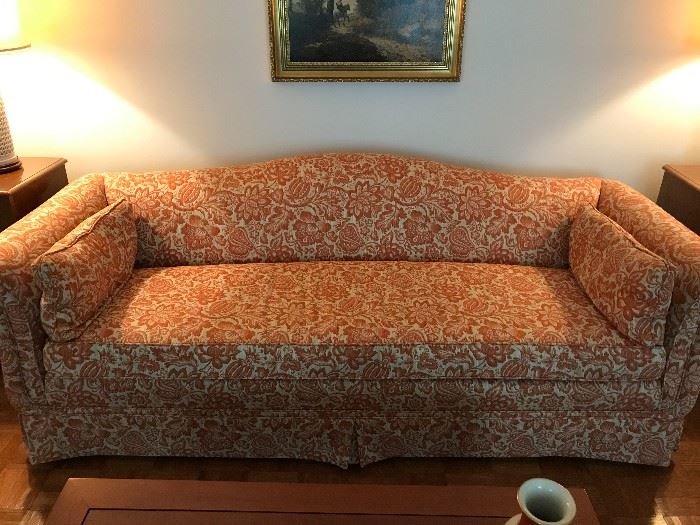 Chrissy's pick!!!  this is a beautiful sofa - I love the upholstery color (muted orange).
