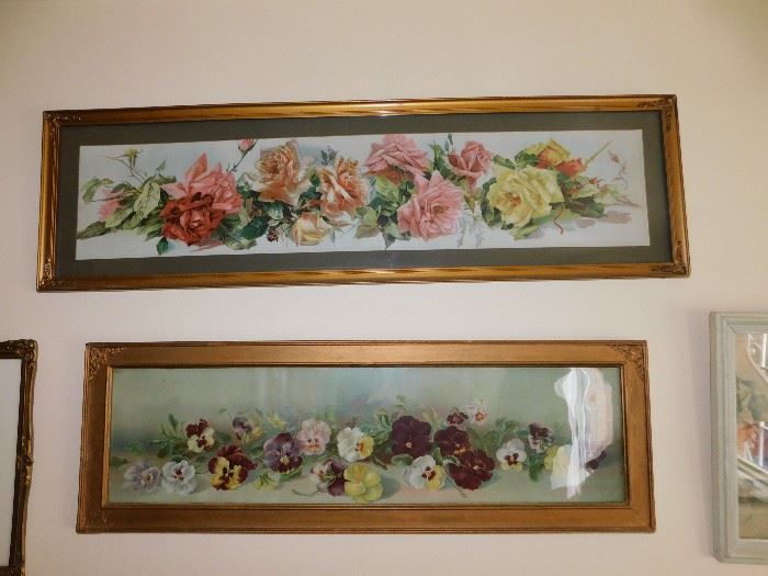 framed floral/botanical artwork