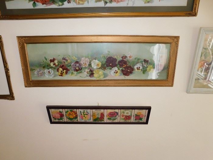 framed botanical artwork