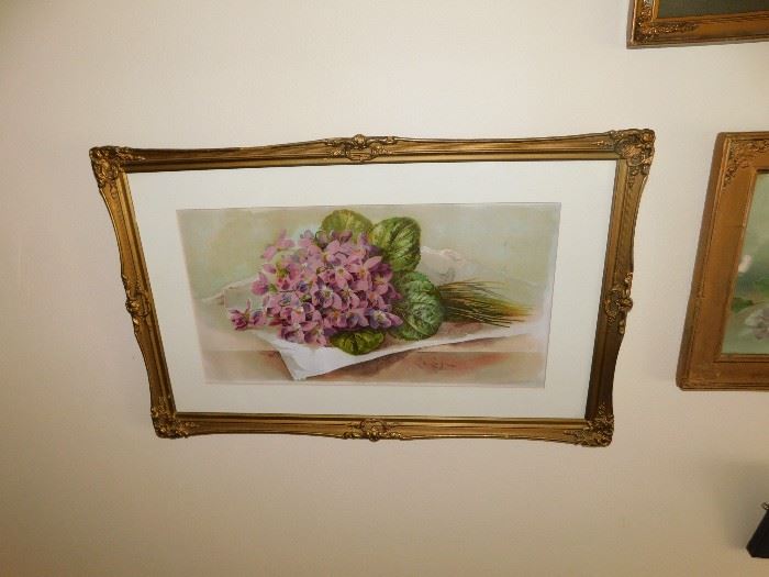 framed botanical artwork