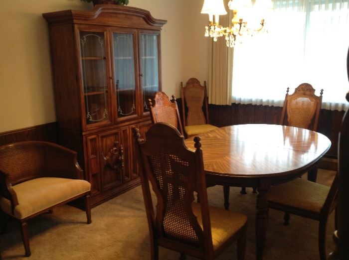 Cane back dining room chairs