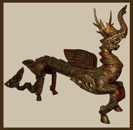 Large Articulated Wooden Dragon, so COOL!!