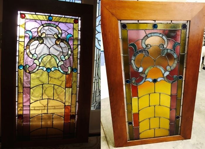 ANTIQUE STAINED GLASS WINDOWS