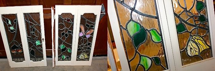 ANTIQUE STAINED GLASS WINDOWS - ASSORTMENT