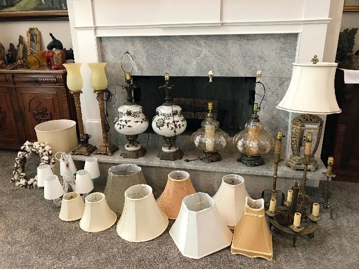 VINTAGE LAMPS AND SHADES and more . . .