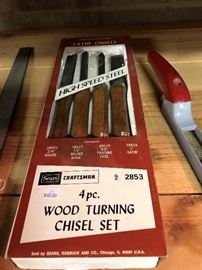 Vintage Craftsman Wood Working Chisels