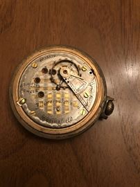 1925 Illinois Pocket Watch - Missing Crystal Face