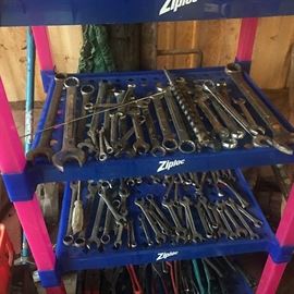 Many many open end wrenches - mostly Craftsman