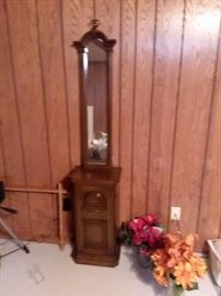 Vintage Narrow Hallway Console with Mirror and More Silk Floral Arrangements