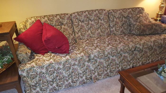 Very clean sofa and decorative pillows