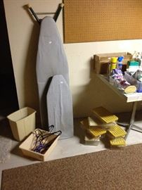 Ironing Boards, storage box, supplies and more