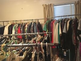 ladies clothes  -crazy amount  more larger sizes in clothes and small in shoes 