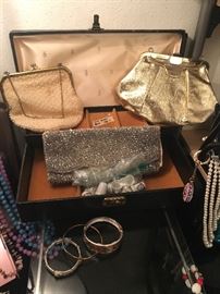 vintage beaded and other purses 