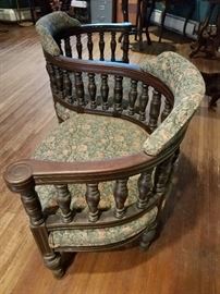 Antique courting chair