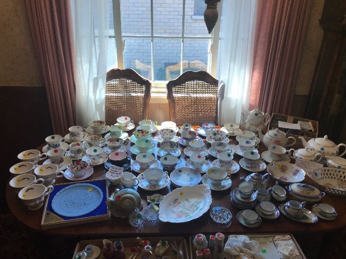 Huge Collection of Tea Cups & Saucers and Tea Pots