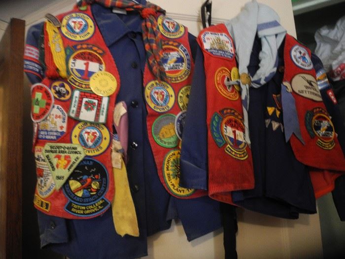 Cub scout uniforms, patches etc.