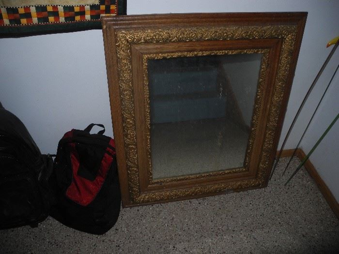 Gold framed mirror
