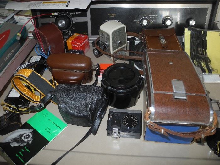 Lots of vintage cameras
